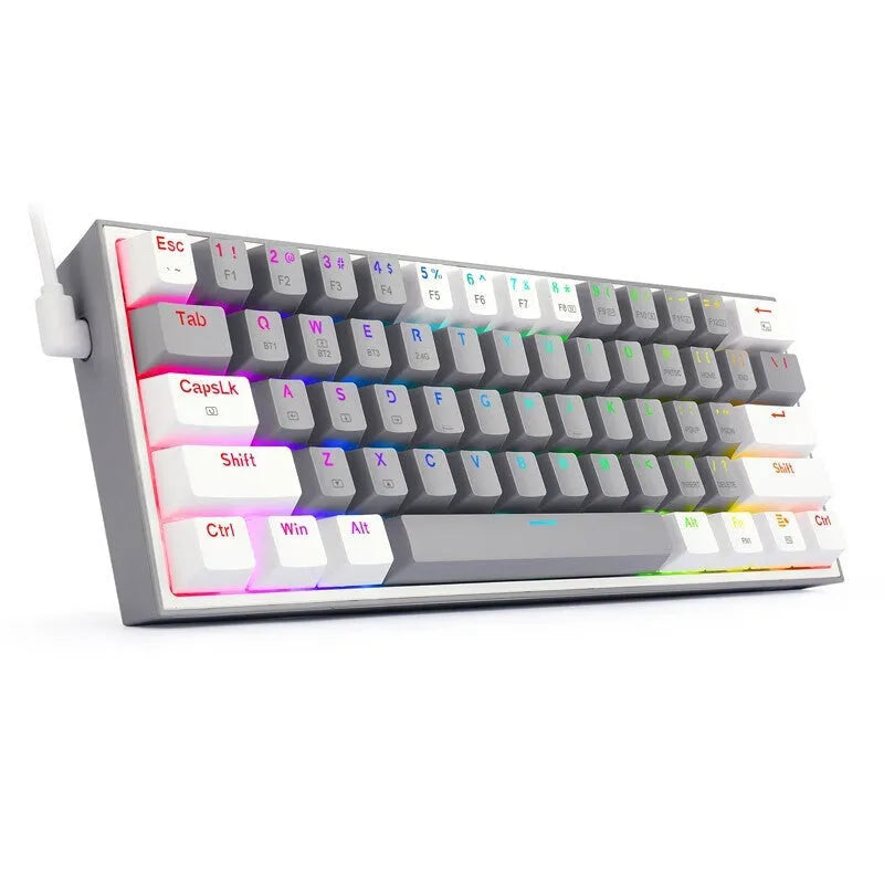 k617 wired mechanical keyboard with RGB backlighting and dual-colour keycaps