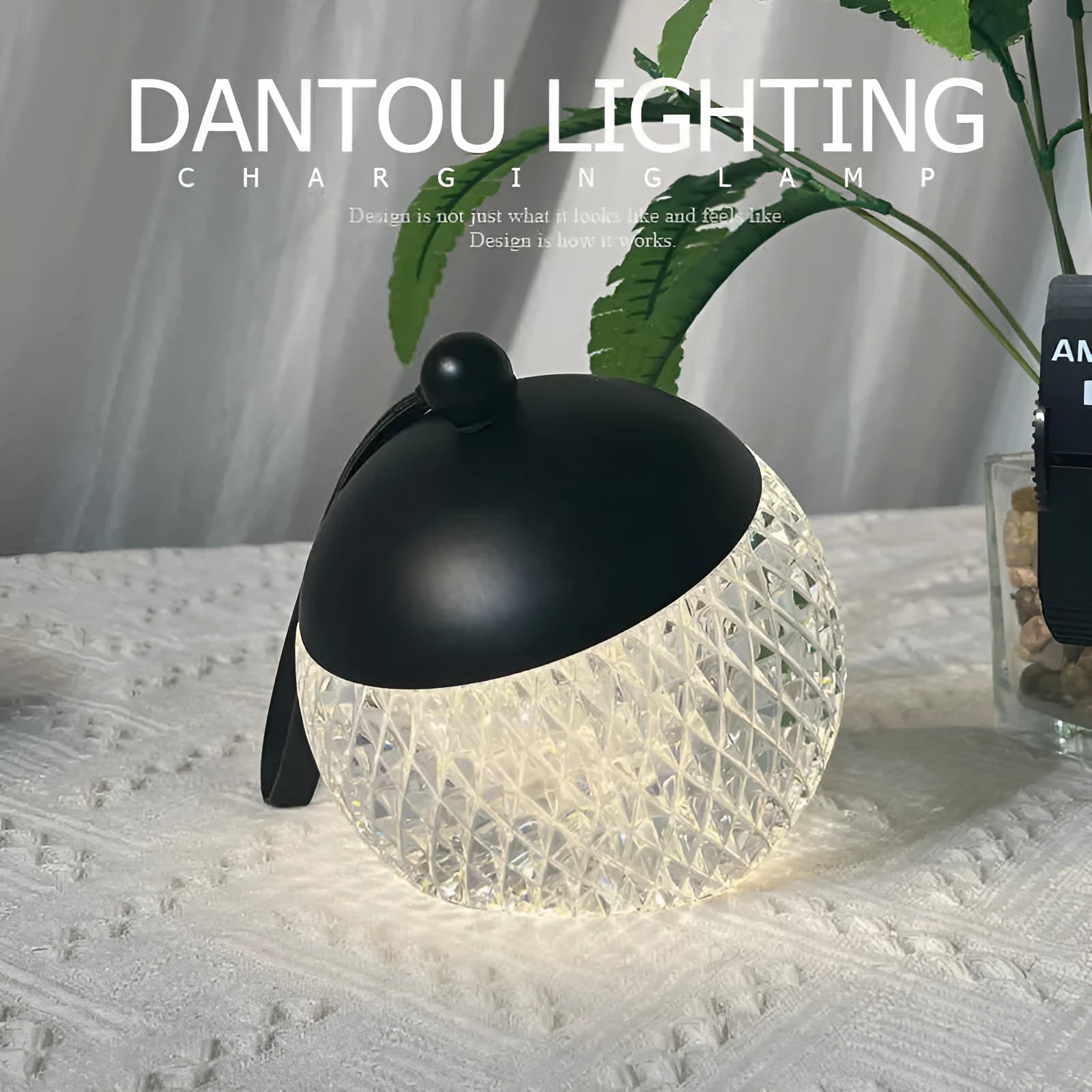Portable LED touch desk lamp with dimmable lighting in chrome, gold, black, brown, or white