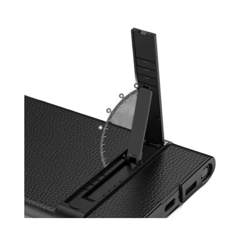 Ultra-thin Samsung S23 phone case with four-gear adjustable bracket in dark night green PC