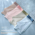 Men's ice silk seamless shorts in bean green showing mid-waist fit and knitted texture