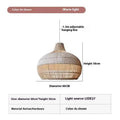 Silent Wind style rattan chandelier with a 60cm diameter, showing pastoral Southeast Asian design.