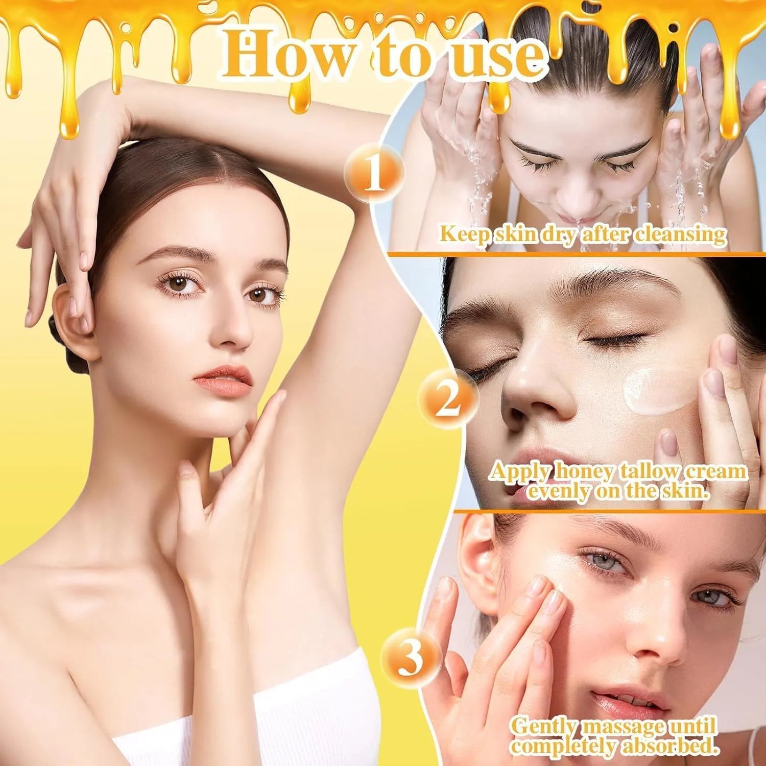 50g jar of honey tallow moisturising cream for dry and combination skin types