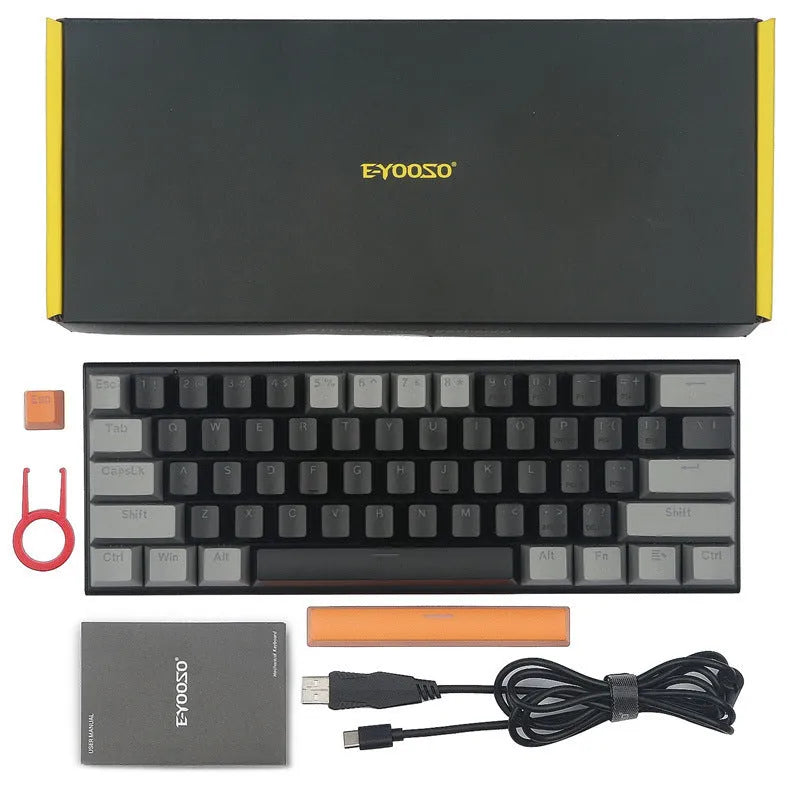 Z11 aluminium mechanical gaming keyboard with RGB lighting and choice of colour schemes
