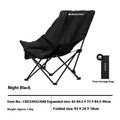 Night black Oxford cloth portable folding chair in moon style for outdoor seating