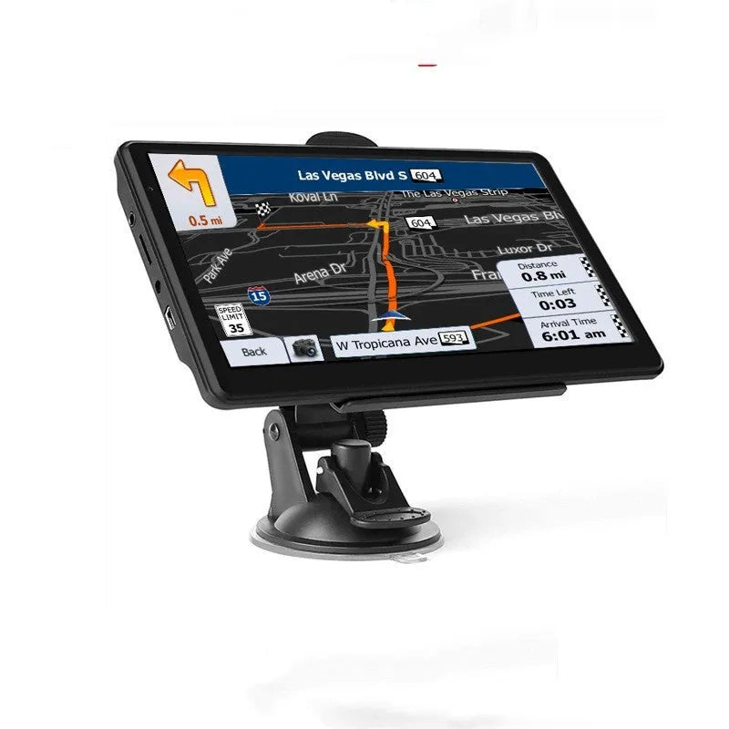 7 inch portable car GPS navigation device with touch screen and mounting bracket