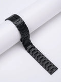Stainless steel watch band in black and silver for Samsung Watch 7 6 5 with 20mm and 22mm universal fit