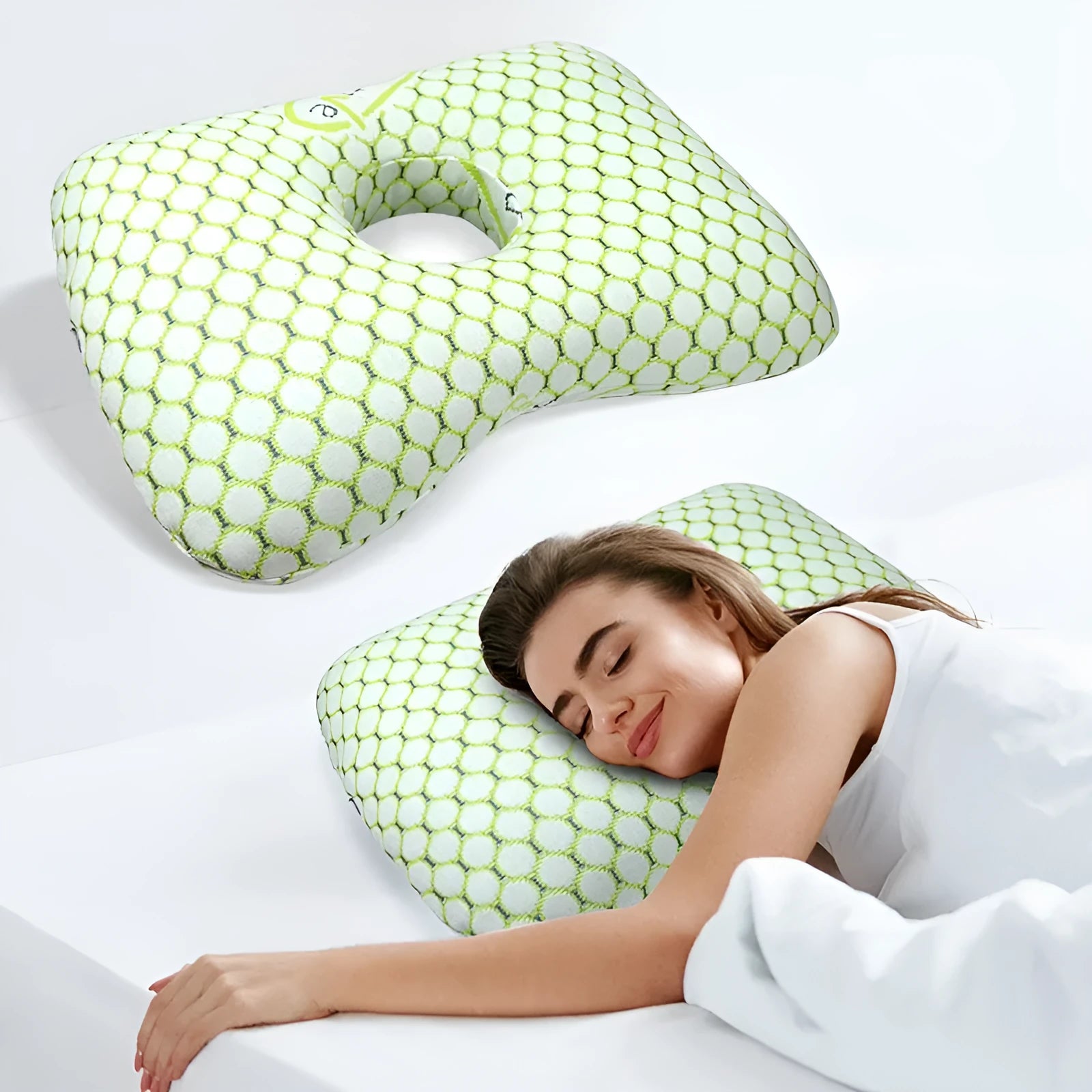 Boer Gray single hole ear pillow with polyester filling for beauty salon facial treatments