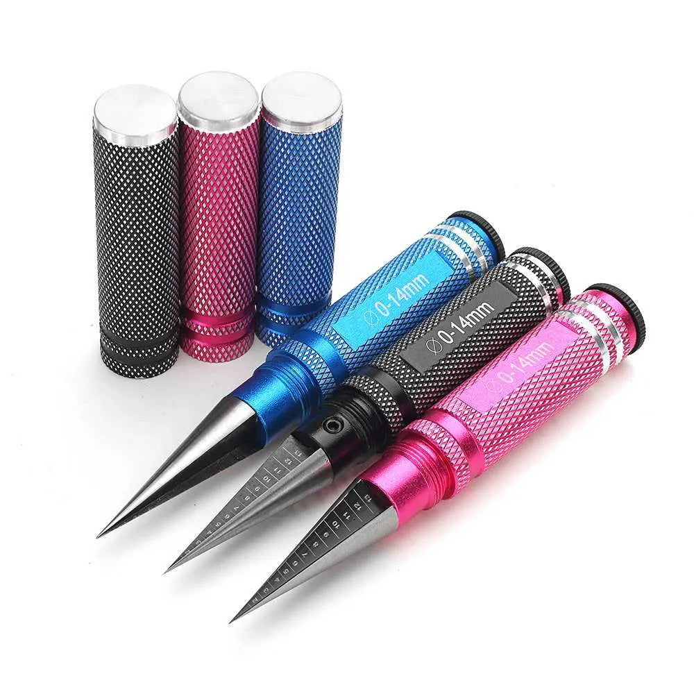 Steel reamer and PVC car shell opener with long handle for 0-14mm model holes