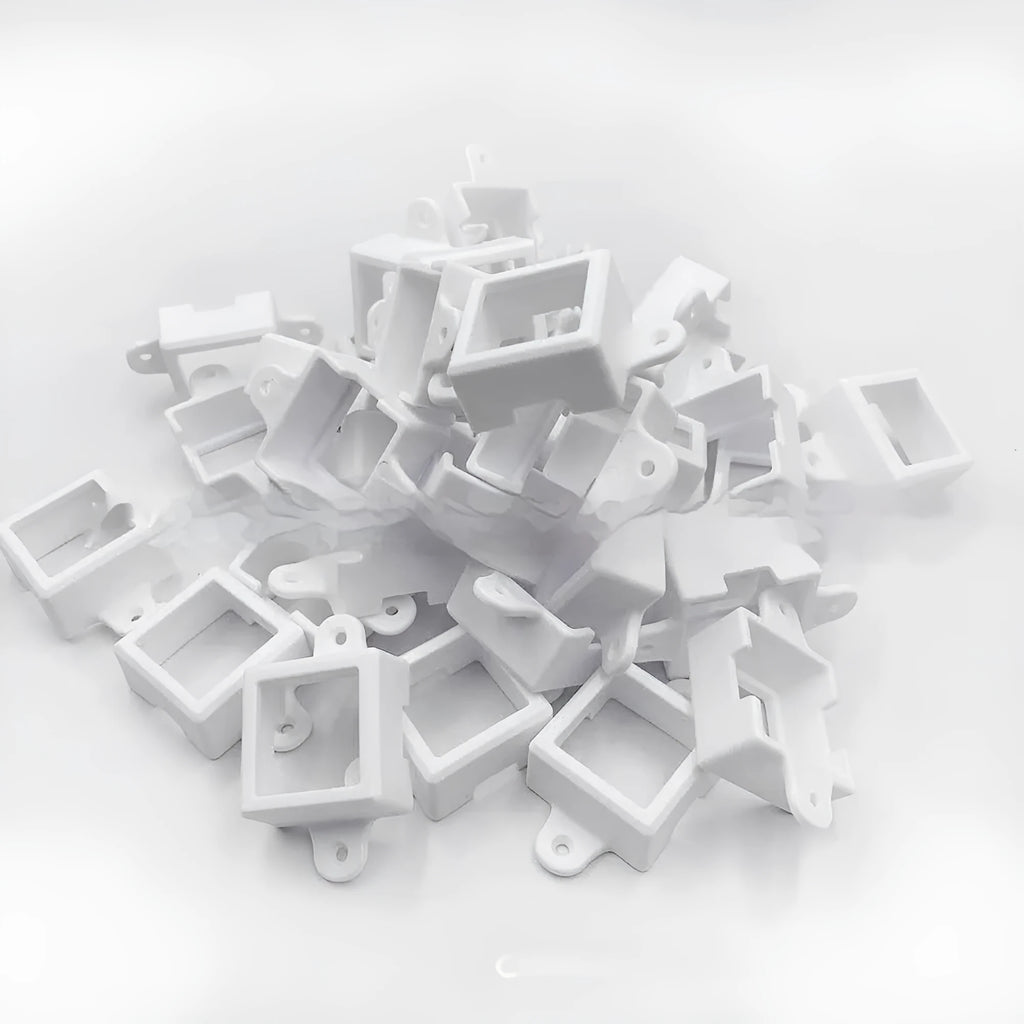 White plastic LED light protective cover showing dimensions of 1.7cm by 6cm.