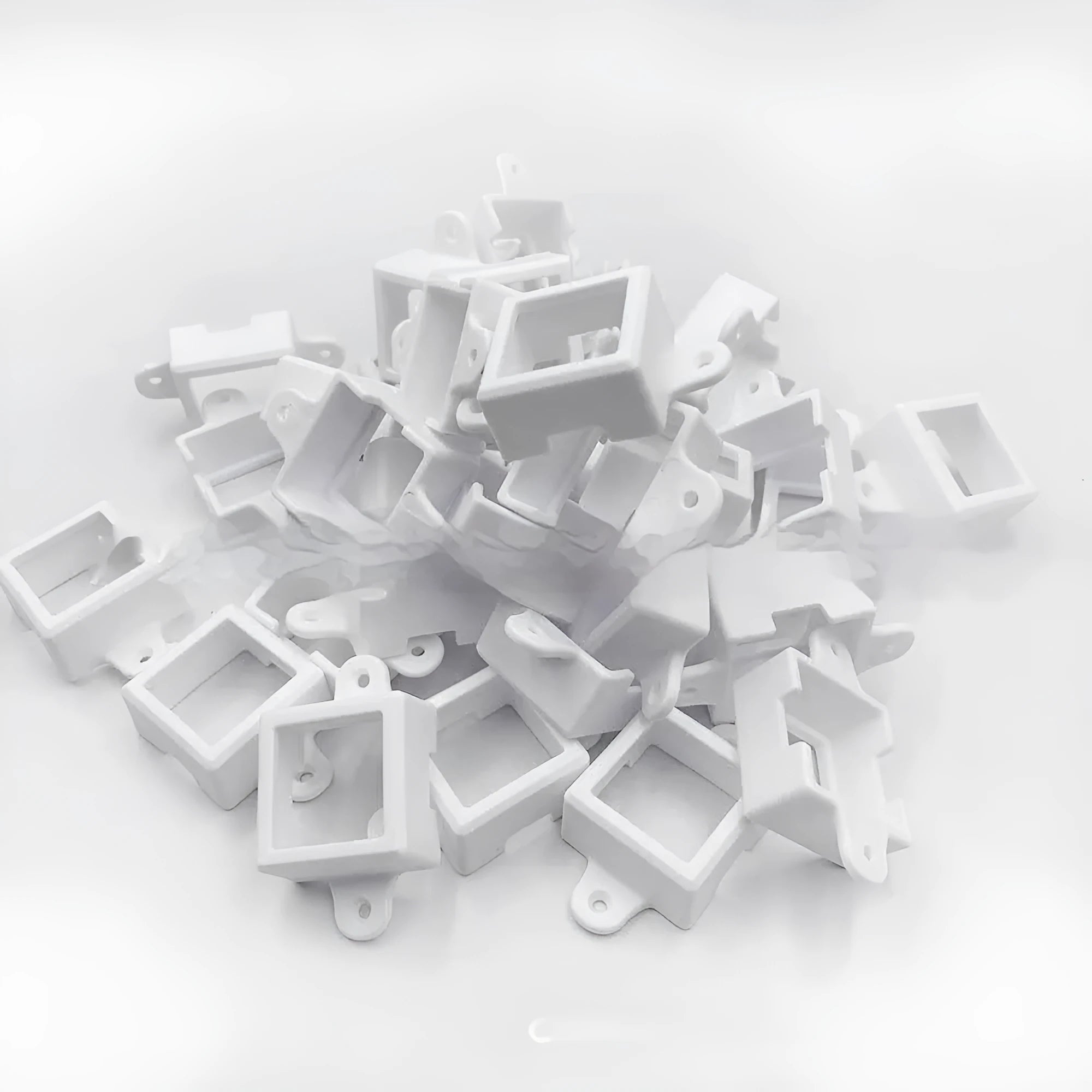 White plastic LED light protective cover showing dimensions of 1.7cm by 6cm.