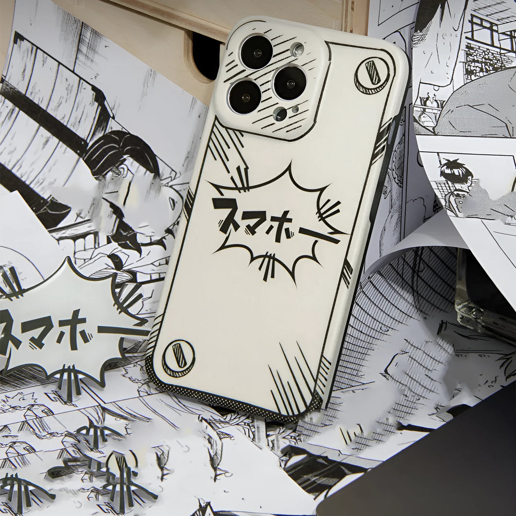 Space original manga Japanese hand-painted line art TPU mobile phone shell for iPhone