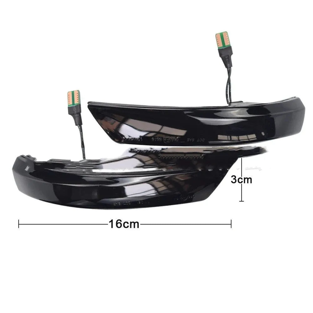 Pair of blue and yellow two-tone LED waterfall lights for Ford Focus and Mondeo footwells.