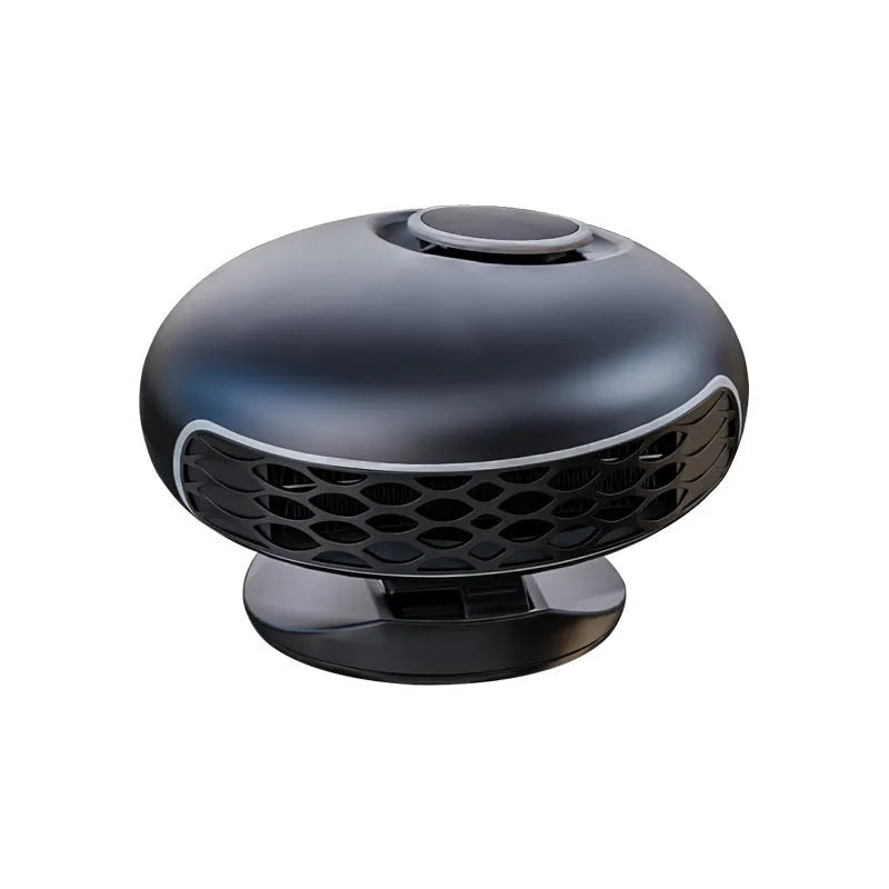 Black car warm air blower heater with power cord for vehicle defrosting