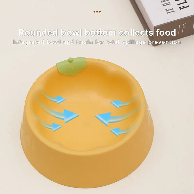 Plastic double pet bowl in blue colour with anti-tipping design for cats and dogs