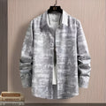 Men's long sleeve shirt with letter print in casual street style for spring autumn