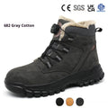 Leather and rubber anti-smashing safety shoes in black, yellow and grey colour options