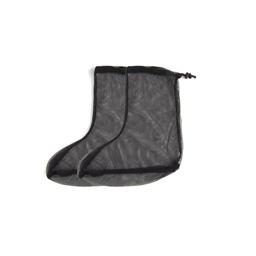 Mesh anti-mosquito suit with hood, pants and booties for summer outdoor activities