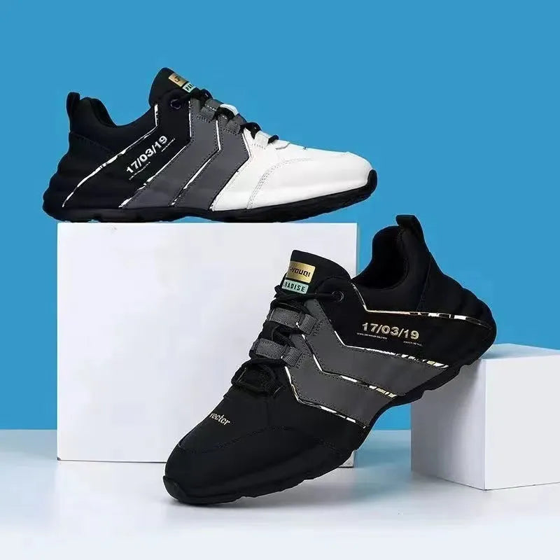 Casual lace-up sneakers with thick rubber soles and mesh lining in multiple colour options