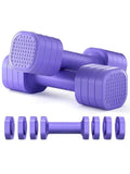 Detachable women's dumbbell set in four colour options with 5lb weight specification