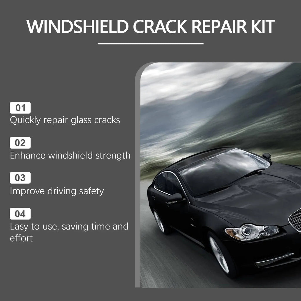 30ml car windshield repair drops kit with blade and curing films for UV-curable windscreen crack repair