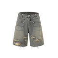 Denim two piece set with short sleeve top and full length trousers in black, blue or yellow mud