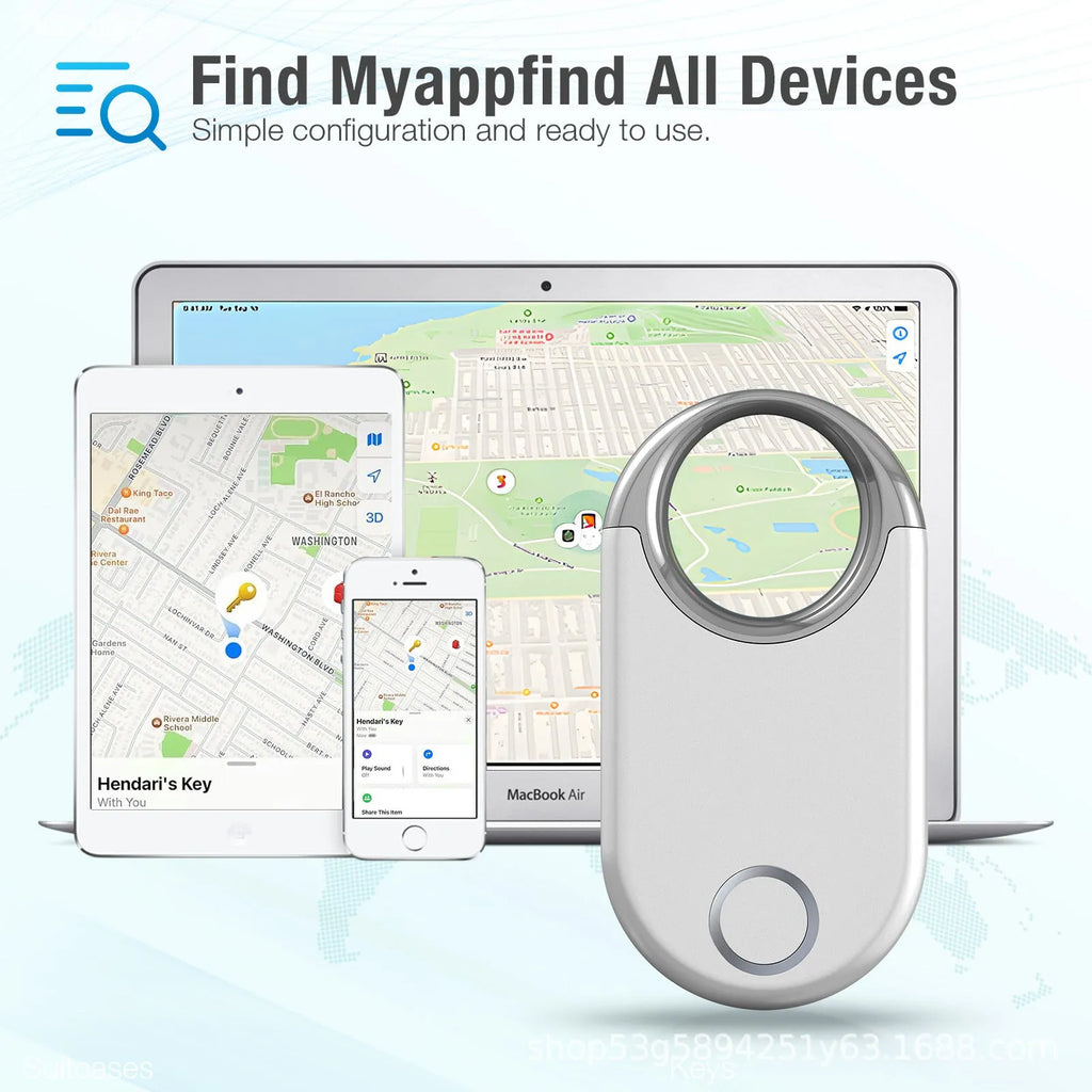 Black and white GPS pet and child tracker with compact 55mm design showing USB 2.0 interface