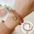 Retro style bracelet for women made from colour hair crystal material with ethnic design elements