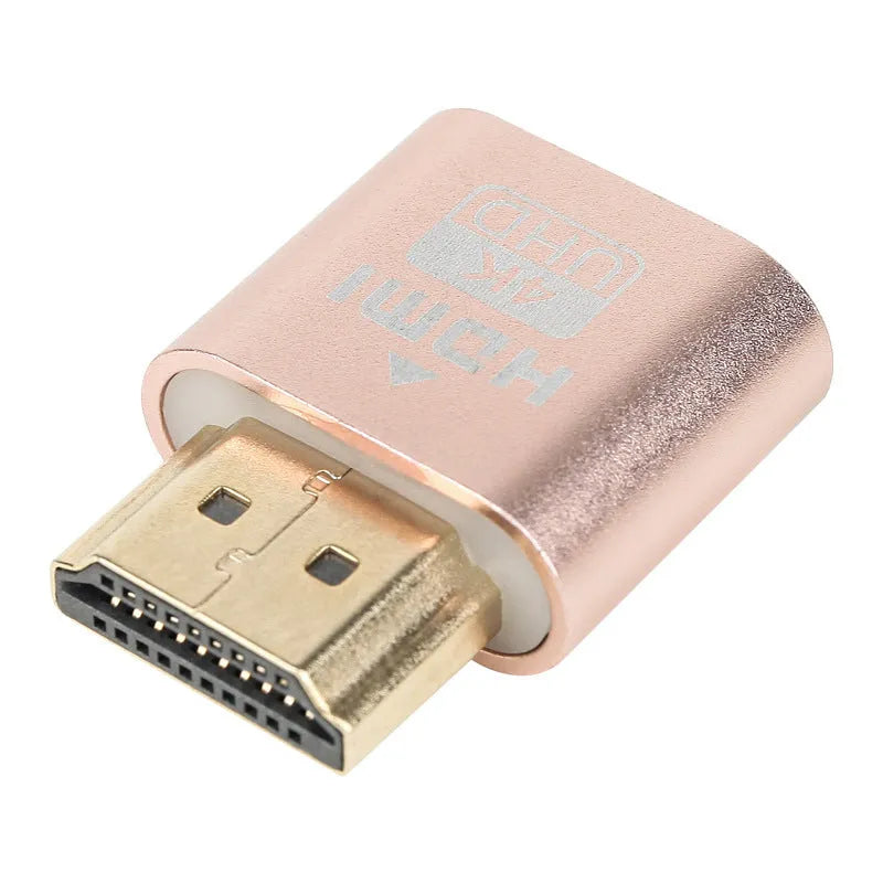 26.5mm graphics card HDMI virtual display adapter in metallic finish for GPU idle protection