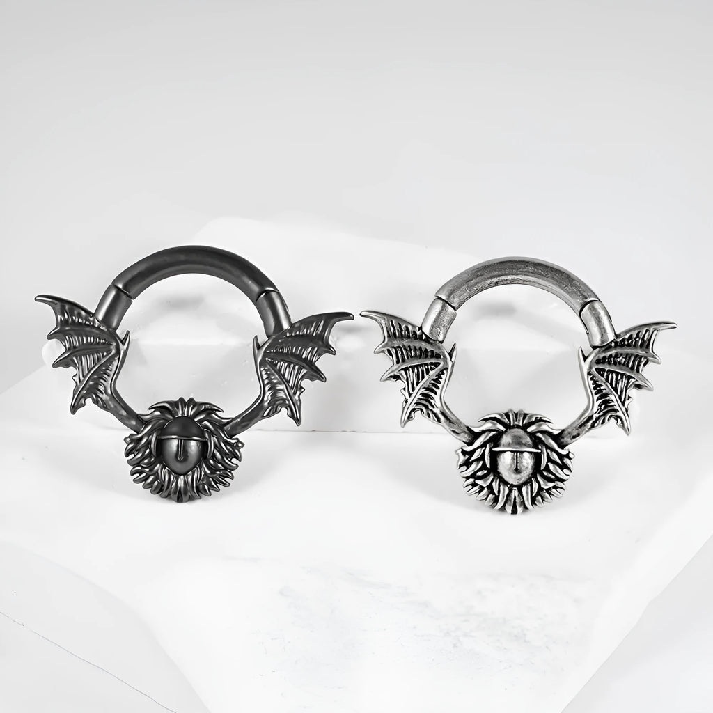 Copper magnetic ear extender set with geometric sharp cone and round design in eight style variations