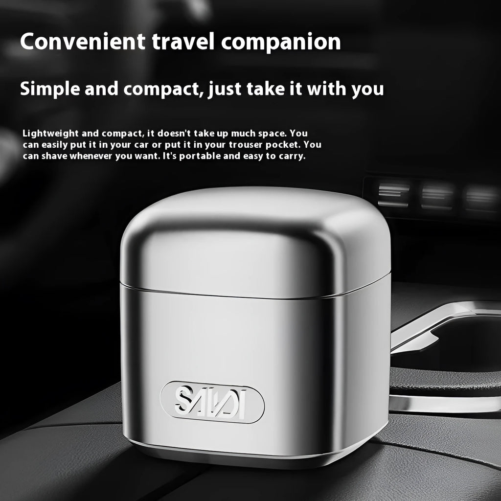Silver Ice Cube Shaver portable rechargeable electric shaver with stainless steel and ABS body