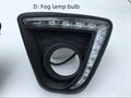 Pair of electroplated LED daytime running lights for Mazda CX-5 on 12V.
