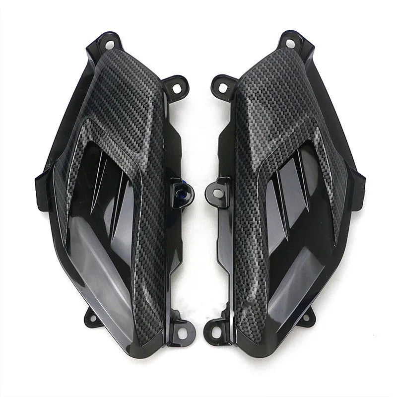 Pair of carbon fibre pattern LED side lamps for Yamaha NMAX125 and NMAX155 scooters