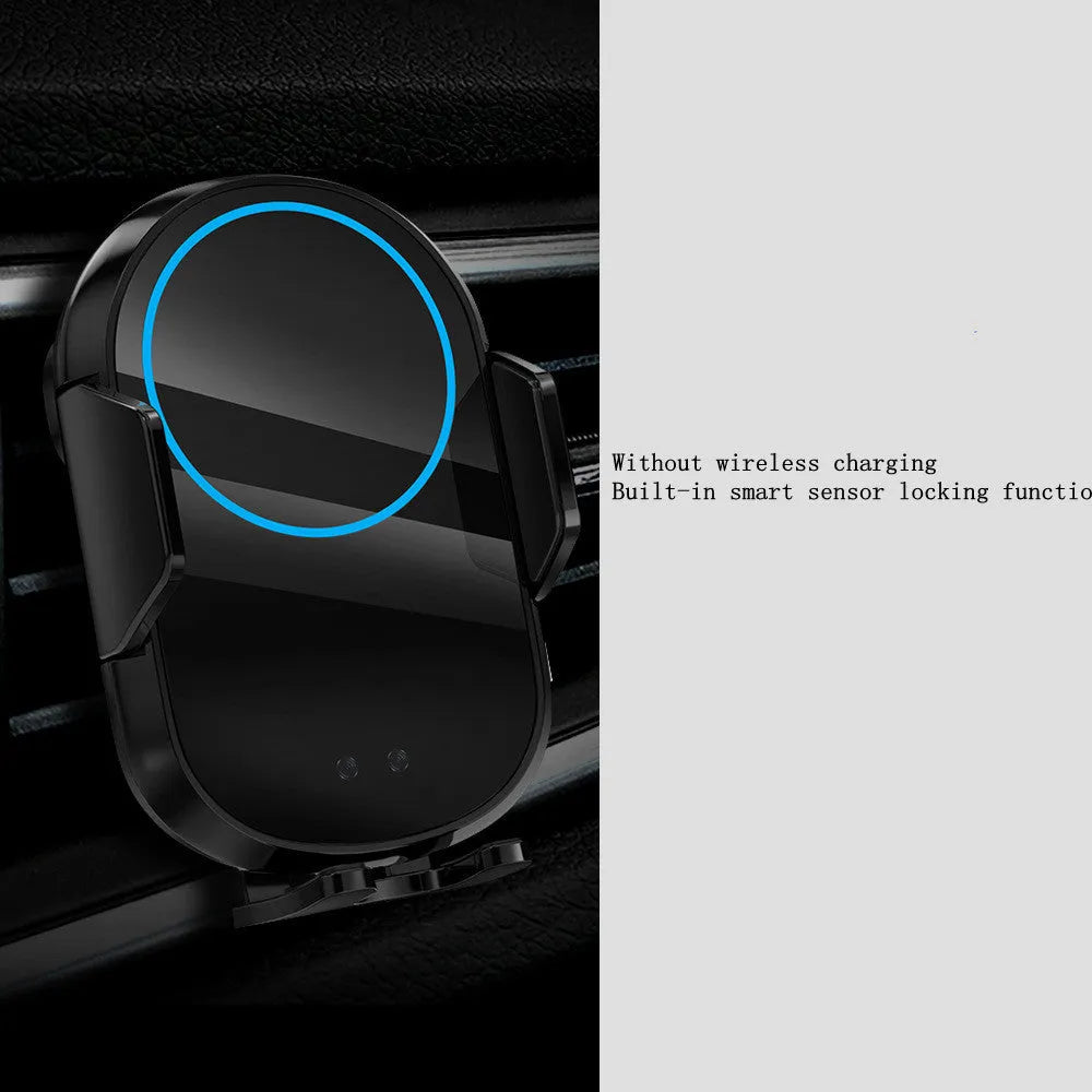 Black car wireless charger navigation bracket, snap-in mount, 113mm x 70mm x 96mm
