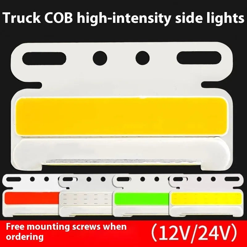 Truck LED side light with aluminium housing for 12V 24V vehicles in multiple colours