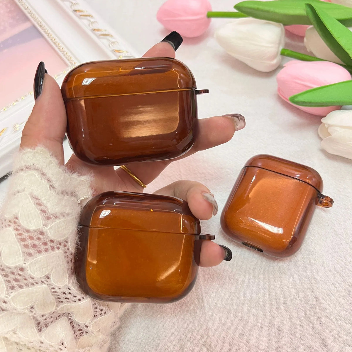 Transparent TPU soft case for Apple Airpods charging case, anti-wear protection