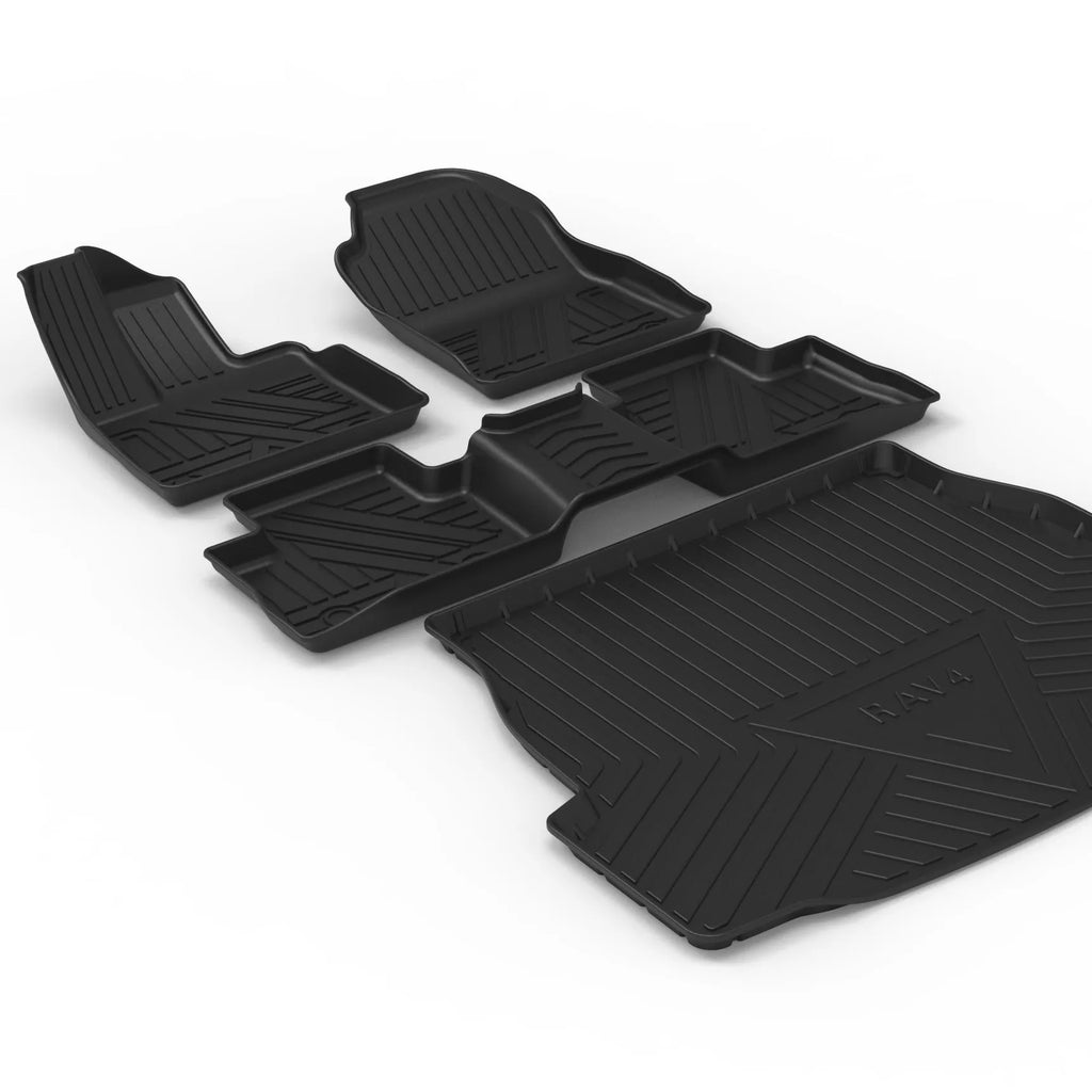 Black carbon fibre pattern TPE car trunk pad for vehicle boot protection