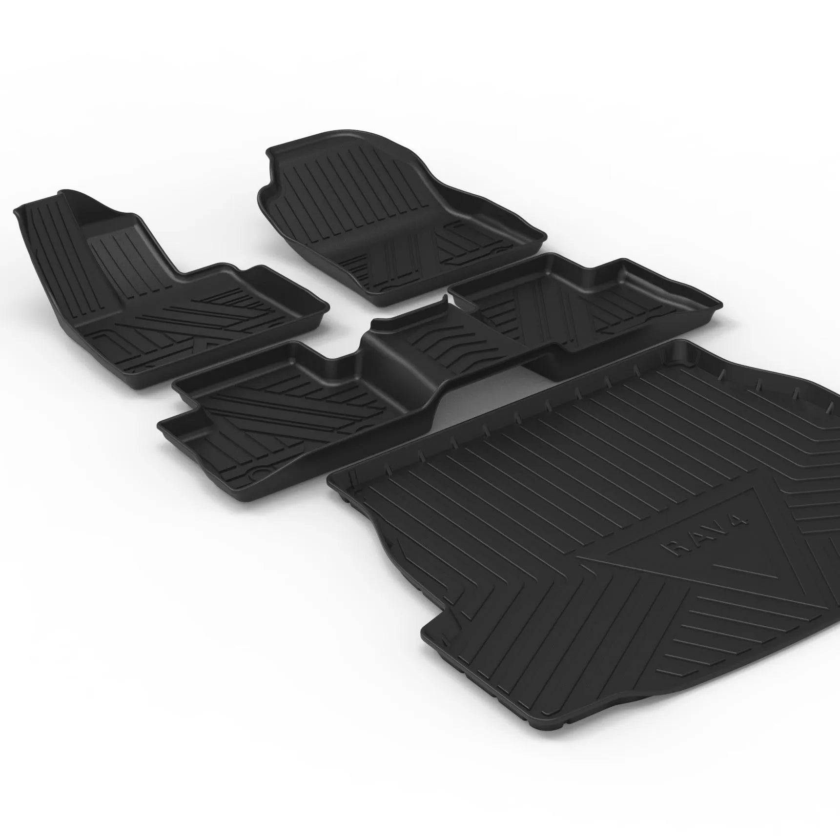 Black carbon fibre pattern TPE car trunk pad for vehicle boot protection