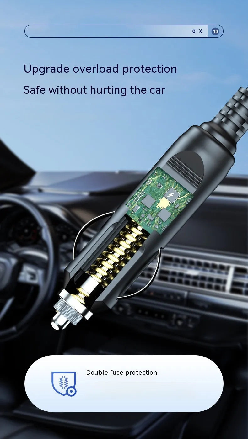 Wireless car air pump and vacuum cleaner with digital display and compact portable design