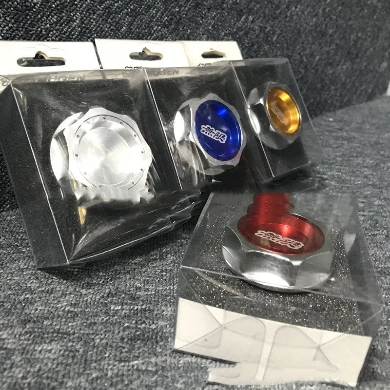 Aluminium alloy oil filter cap for Honda vehicles in multiple colour options