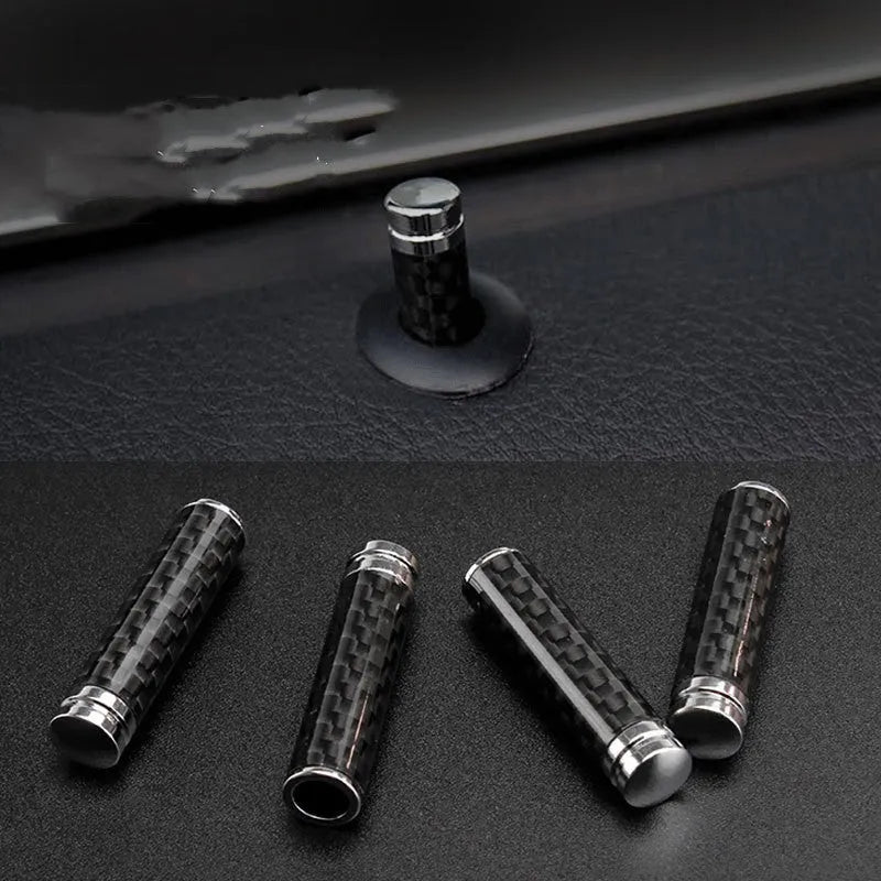 Black carbon fiber and metal universal door lift decorative cover body for car door handle replacement
