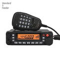 High-power car radio interphone walkie-talkie unit for self-driving tours, shown with antenna options.