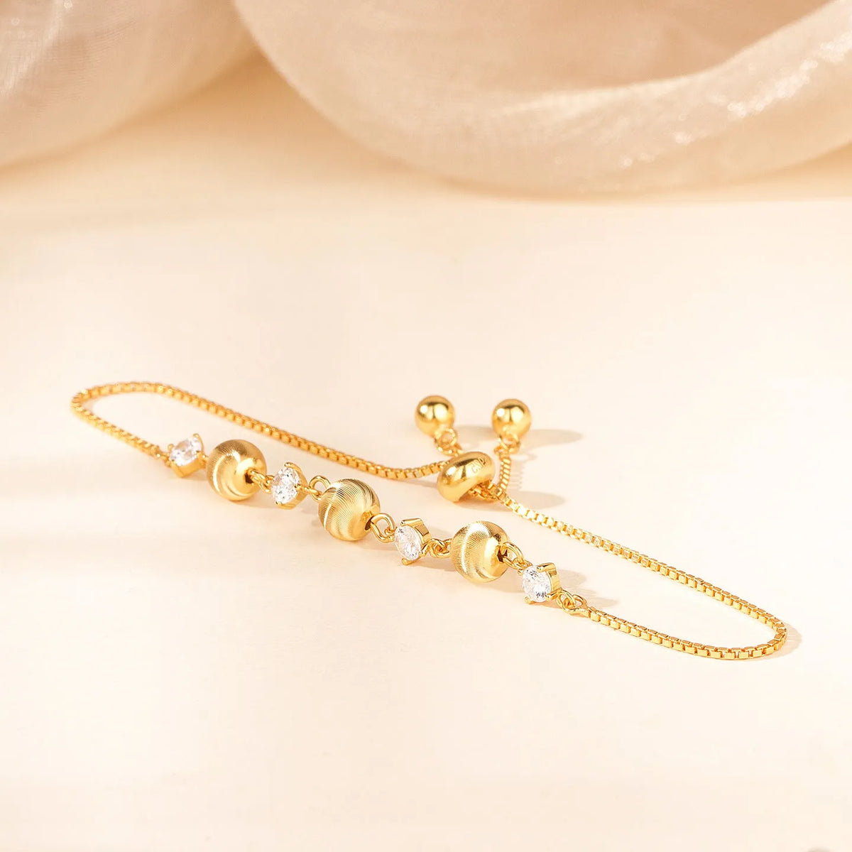925 silver adjustable pull-out bracelet for women round New Chinese style plain silver finish