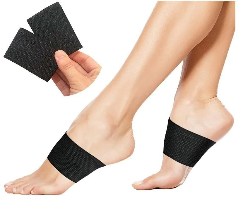 Elastic foot bandage with heart-shaped design for arch support