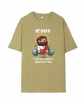 Men's plain short sleeve cotton T-shirt shown in multiple colour options on a hanger.