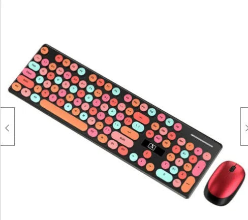 Vibrant yellow wireless keyboard and mouse set with backlight keys and optical sensor