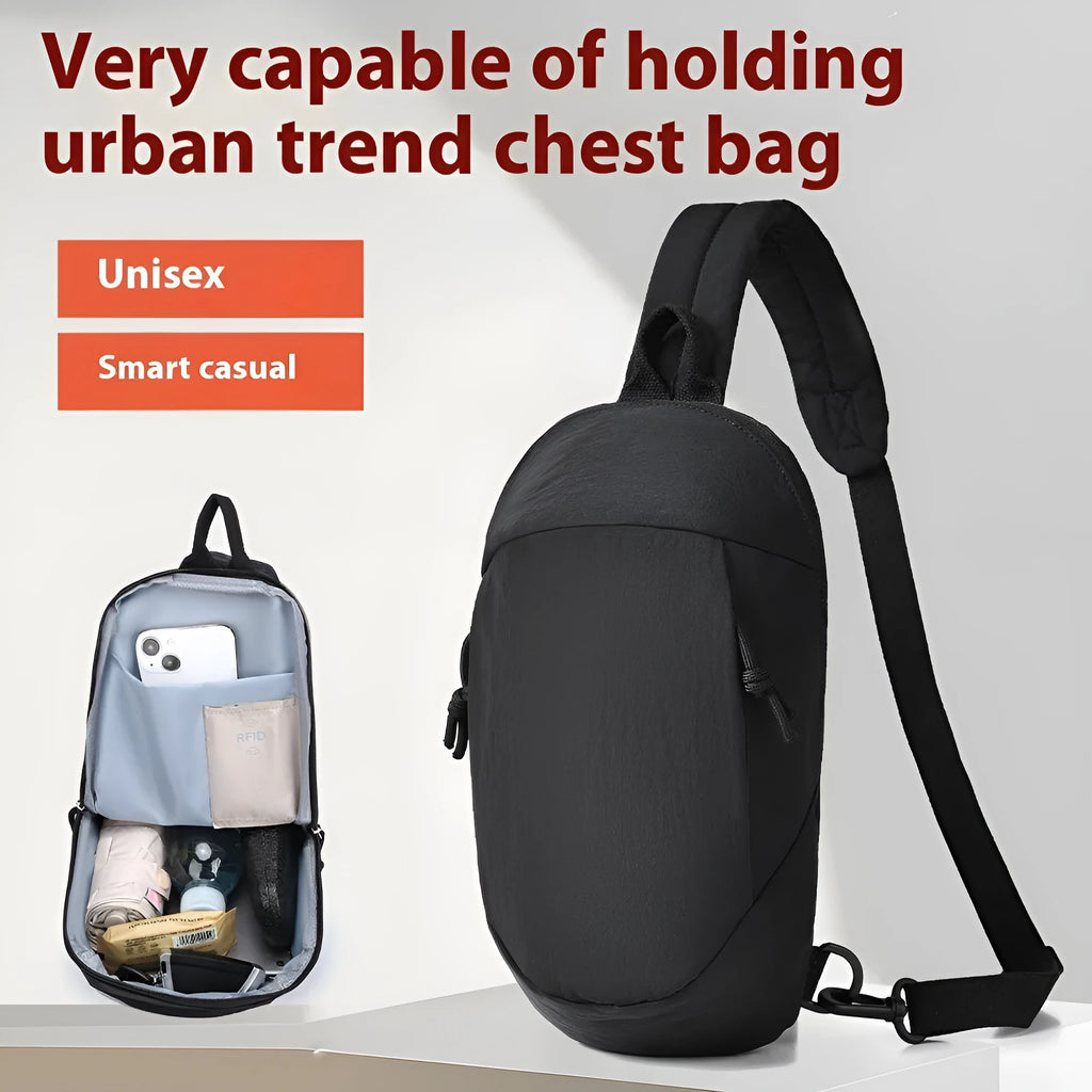 Outdoor girls nylon crossbody bag in army green with a phone compartment.