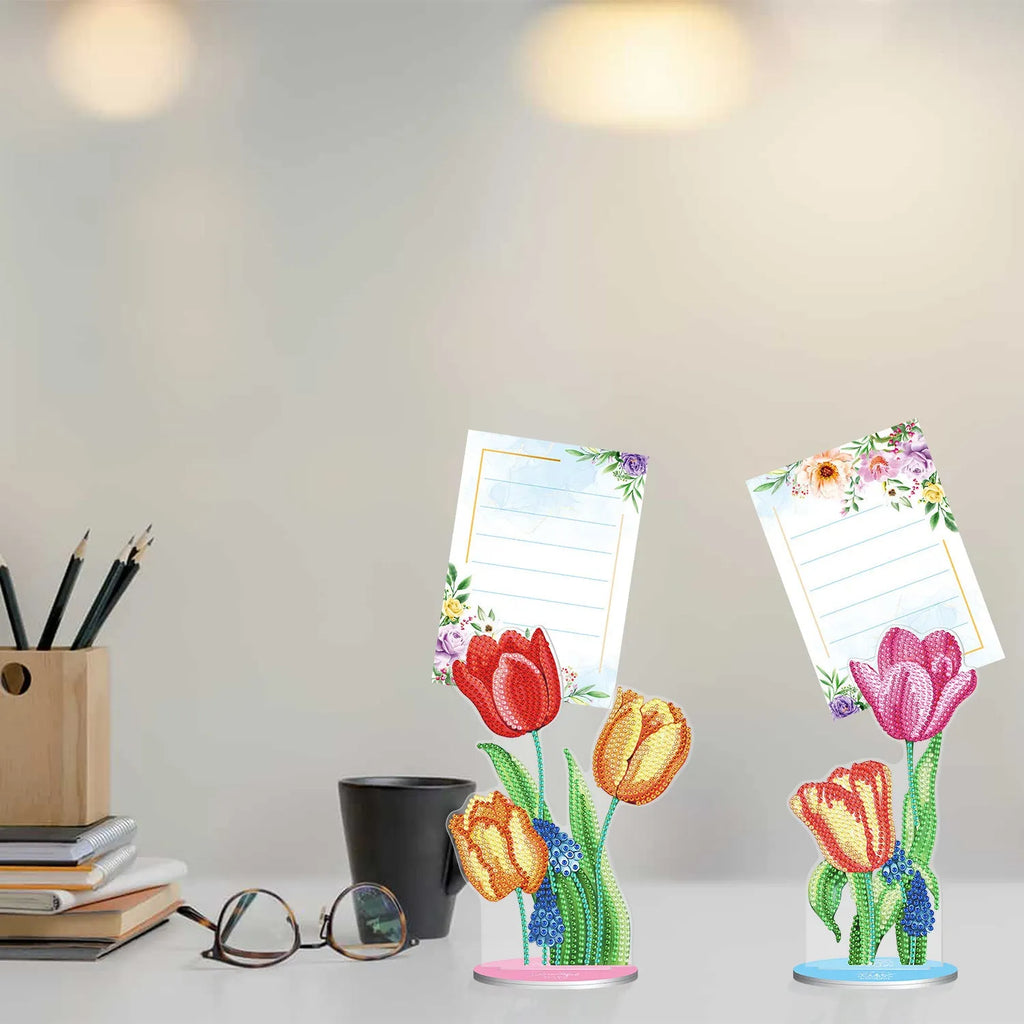 Diamond painting decorative note clip desktop decoration with frameless handmade construction