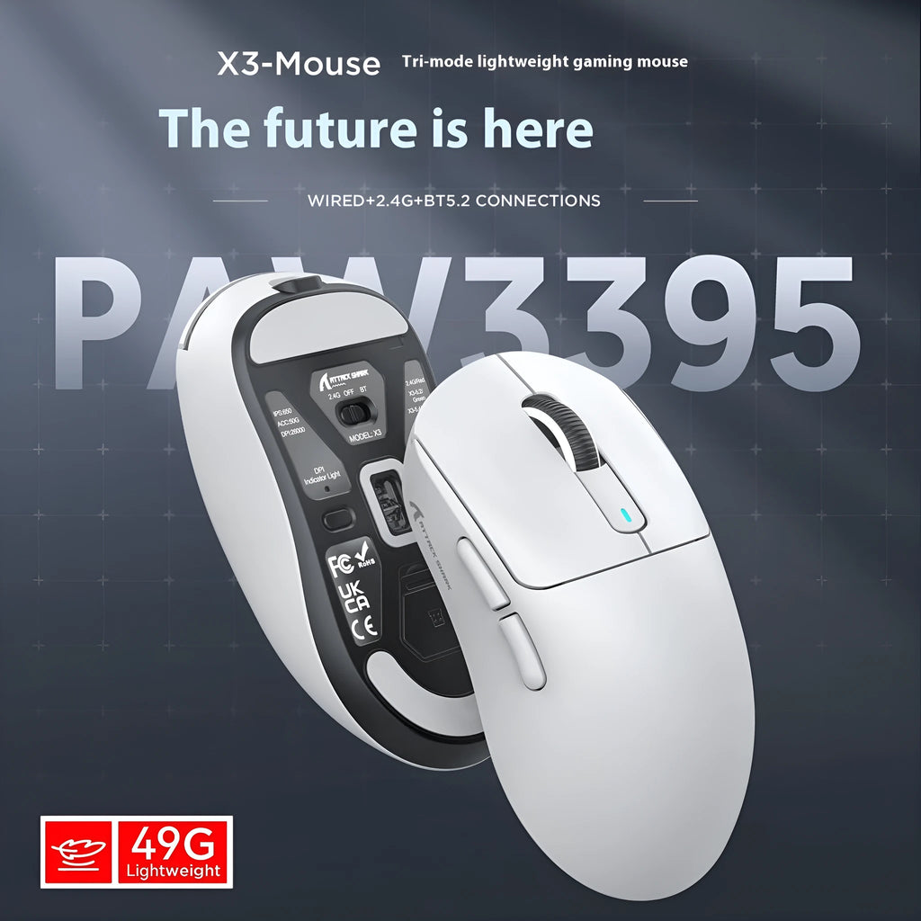 Three-mode wireless Bluetooth mouse in multiple colour options with USB receiver and charging cable