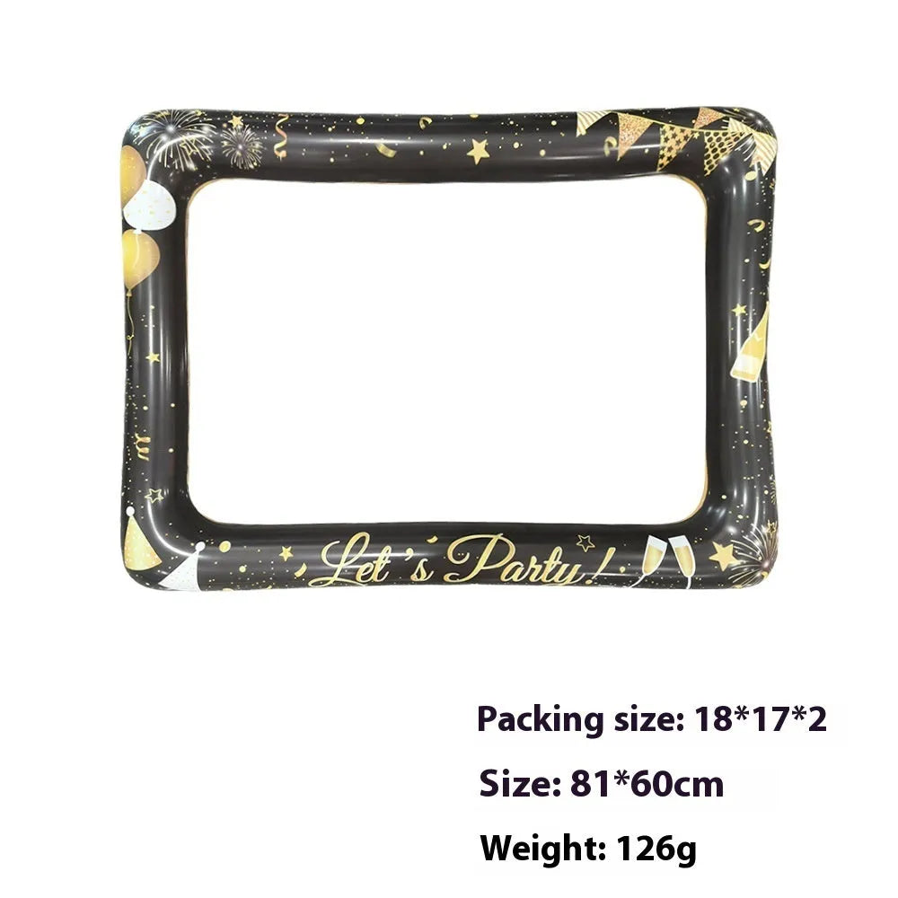 Christmas inflatable photo frame PVC material holiday photography prop for youth