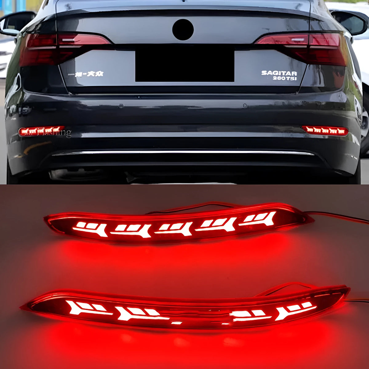 Volkswagen Sagitar rear bumper light LED streamer steering brake indicator for 2019-2021 models